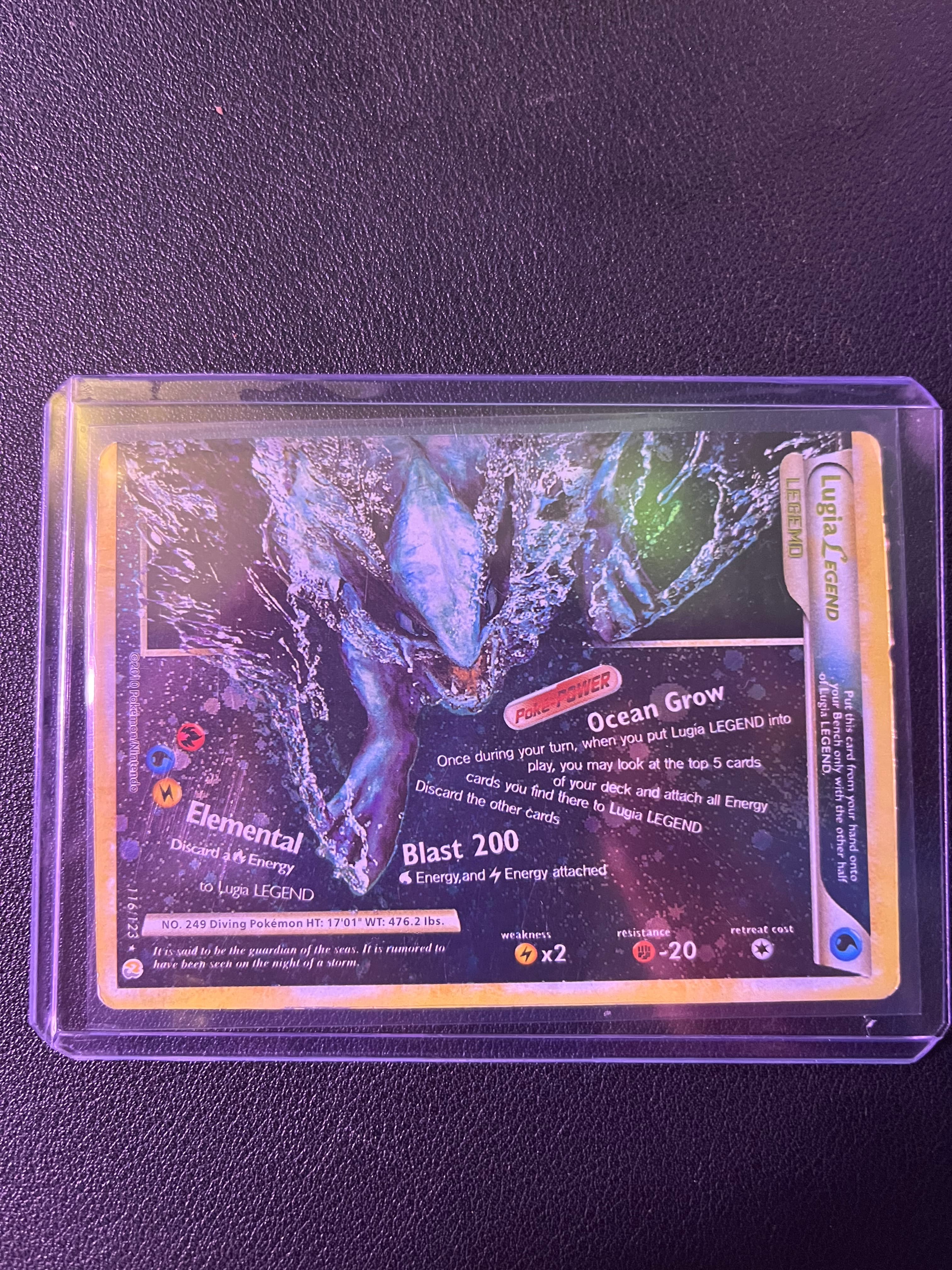 Lugia LEGEND Bottom 116/123 Unleashed Holo NM Pokémon TCG HGSS