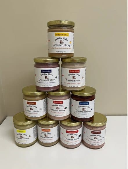 Sunshine Valley Creamed Honey 10-Jar Variety Set — 10 Flavors, 12oz Each